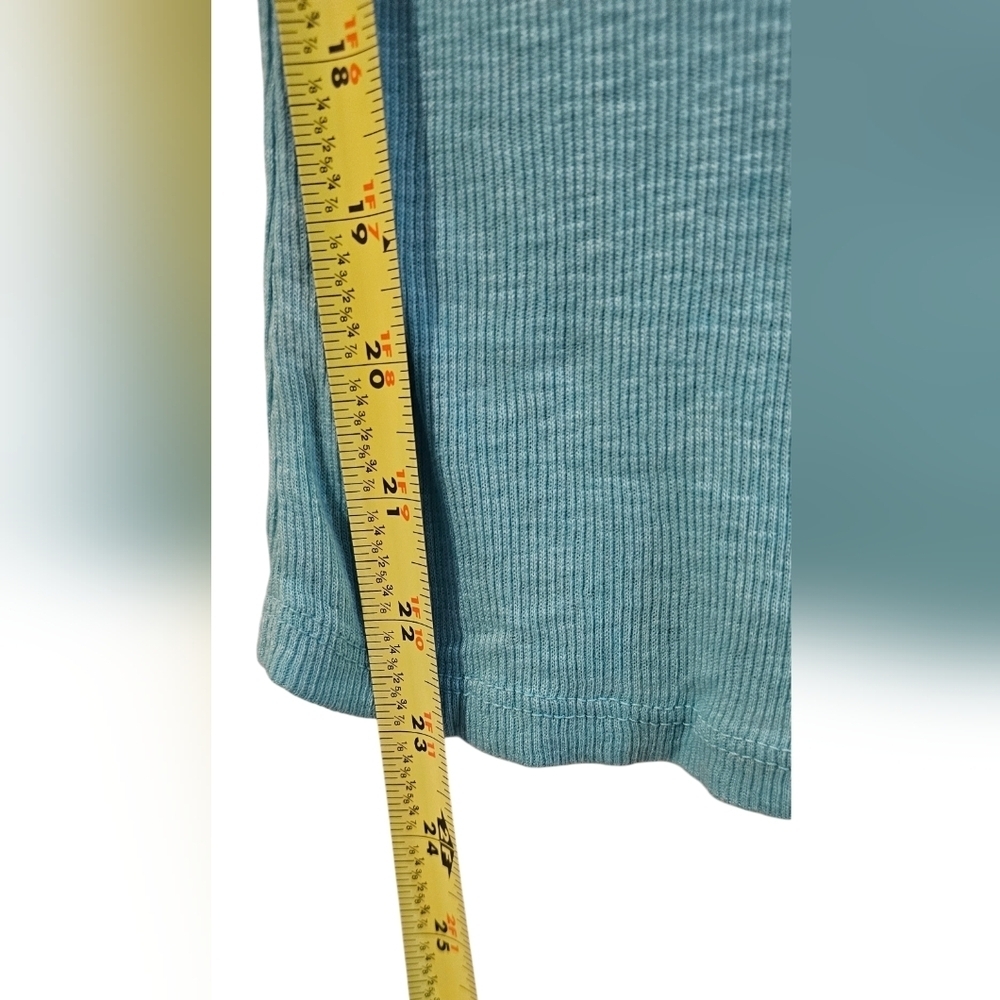 Anthropologie - NEW Maronie Tie Dye Knit Pullover T-Shirt Blue Ribbed Top​​​ - Picture 6 of 8